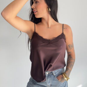 Camiseta Lencería marron