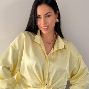Camisa saten amarilla