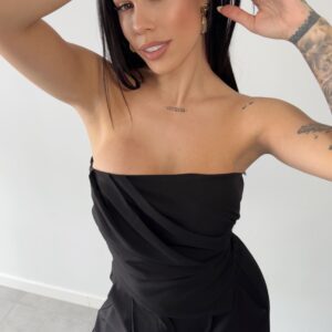 Conjunto de vestir palabra de honor negro